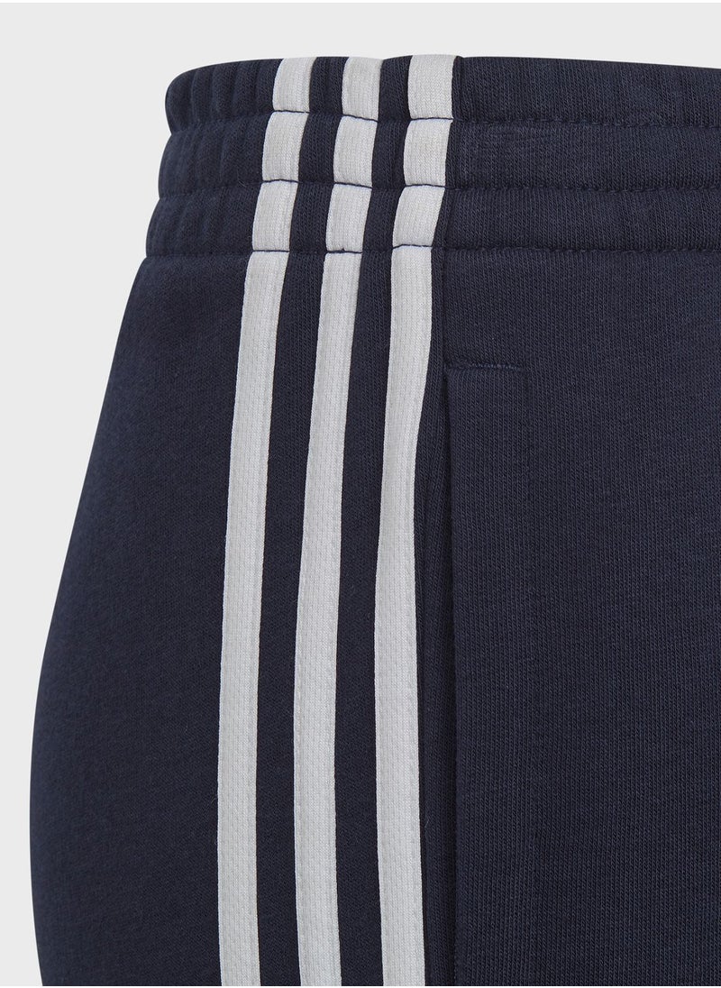 Adidas - Kids 3 Stripe Essential Fleece Sweatpants - Image 1