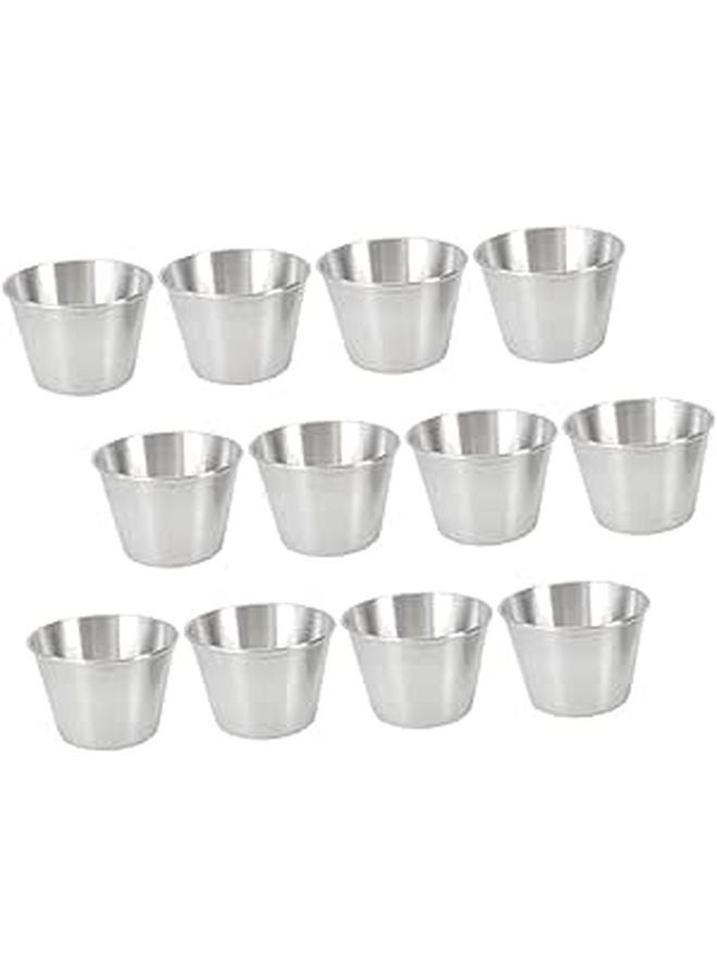 12 Pack Brushed Stainless Steel Condiment Cups For Lunch Box Easy Clean - Image 1