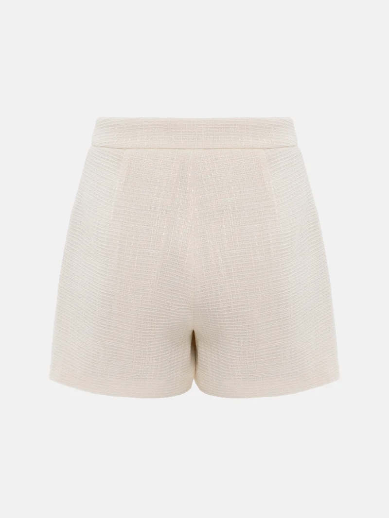 Lichi Mini A-silhouette tweed skort with large buttons