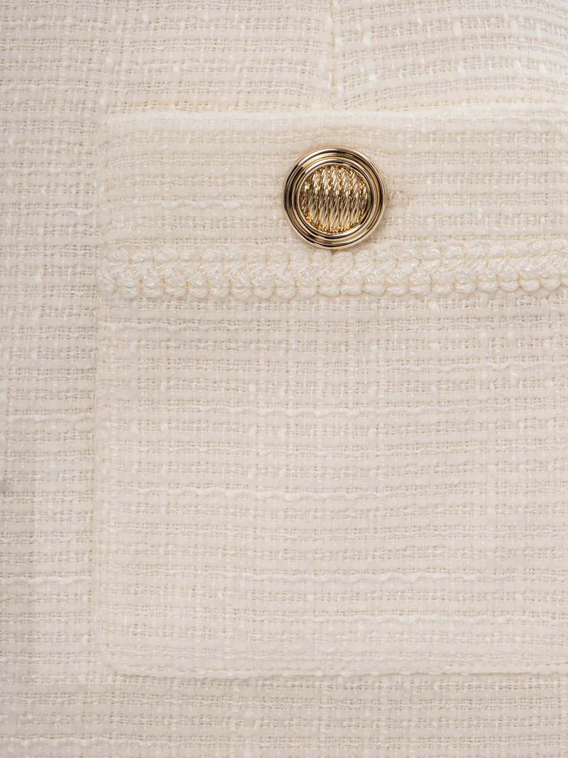 Lichi Mini A-silhouette tweed skort with large buttons