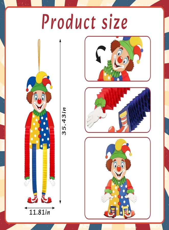 Glodecart Birthday Decorations - Cute Funny Clown for Circus Party Supplies, 35Inch Long - Image 4