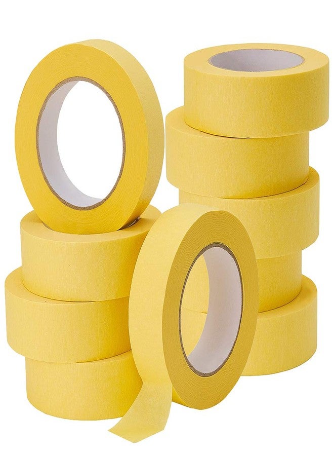 Lichamp 10-Pack Automotive Refinish Masking Tape Yellow 36mm x 55m, Cars Vehicles Auto Body Paint Tape, Automotive Painters Tapes Bulk Set 1.4-inch x 180-foot x 10 Rolls (600 Total Yards) - Image 1
