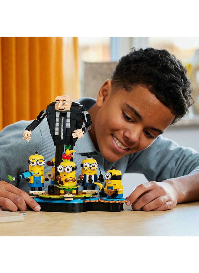 LEGO 75582 Despicable Me 4 Brick-Built Gru and Minions, Buildable Film Character Toys for Kids, Dancing Figures Playset, Play-and-Display Birthday Gift for Boys and Girls  - Image 3