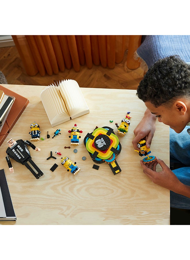 LEGO 75582 Despicable Me 4 Brick-Built Gru and Minions, Buildable Film Character Toys for Kids, Dancing Figures Playset, Play-and-Display Birthday Gift for Boys and Girls  - Image 4