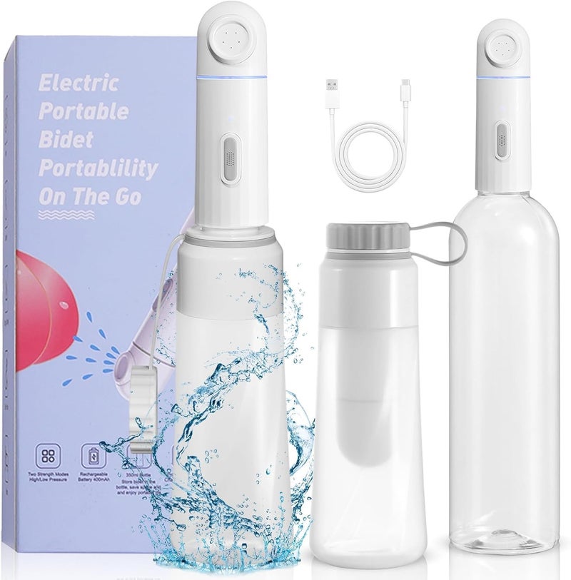 AOHRYME Portable Electric Travel Bidet, 350ML Electric Sprayer Bidet with Built-in Body for Easy Storage, IPX7 Waterproof,Two Pressure Modes for Personal Hygiene Cleaning for Women Men - Image 1