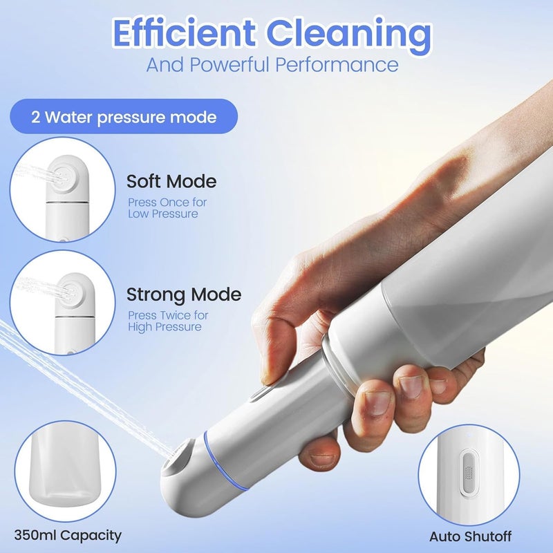 AOHRYME Portable Electric Travel Bidet, 350ML Electric Sprayer Bidet with Built-in Body for Easy Storage, IPX7 Waterproof,Two Pressure Modes for Personal Hygiene Cleaning for Women Men - Image 5