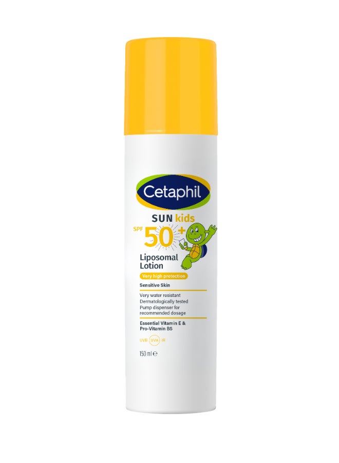 Cetaphil Sun Kids Liposomal Lotion Spf 50+, Face And Body Moisturizer Sunscreen For Sensitive Skin, Very High Protection And Water Resistant, Unscented 150ml - Image 1