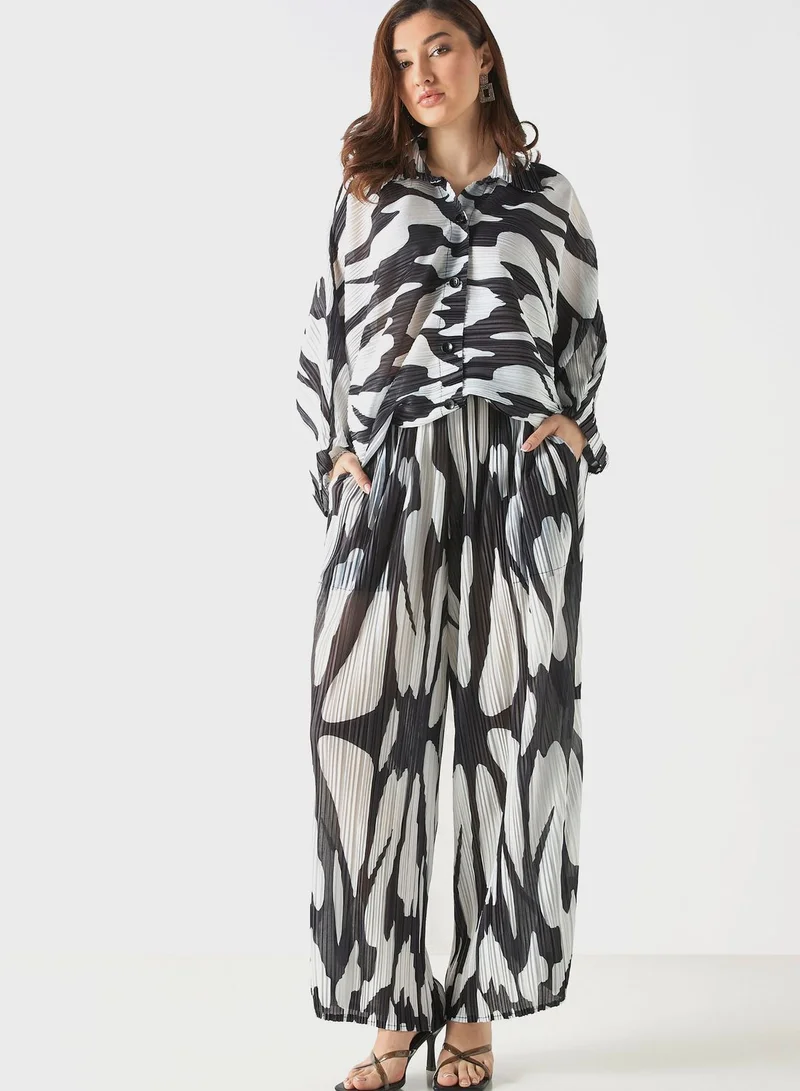 2Xtremz Printed Wide Leg Pants