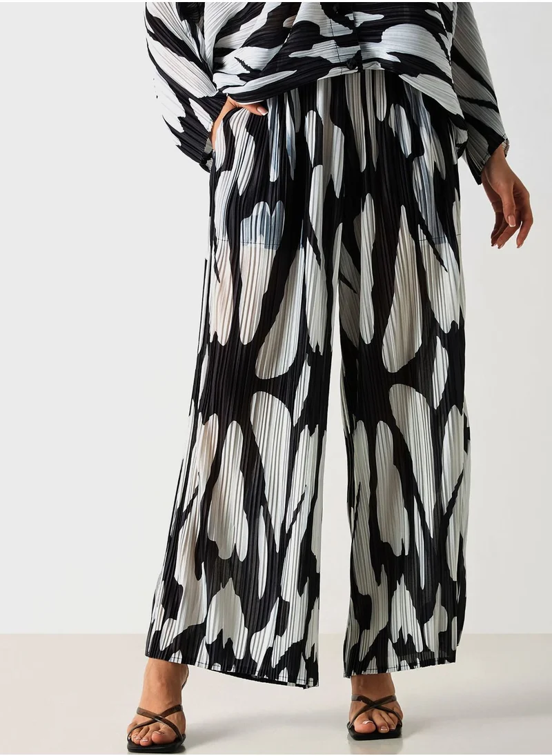 تواكستريمز Printed Wide Leg Pants