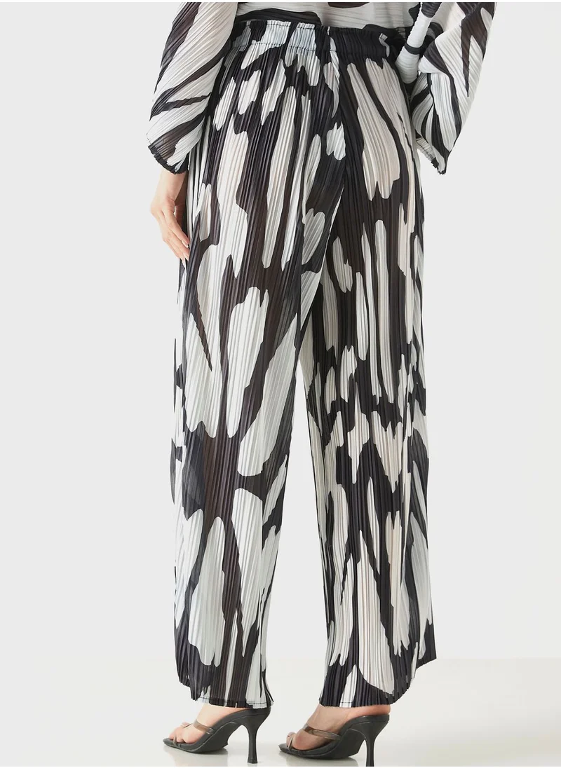 تواكستريمز Printed Wide Leg Pants