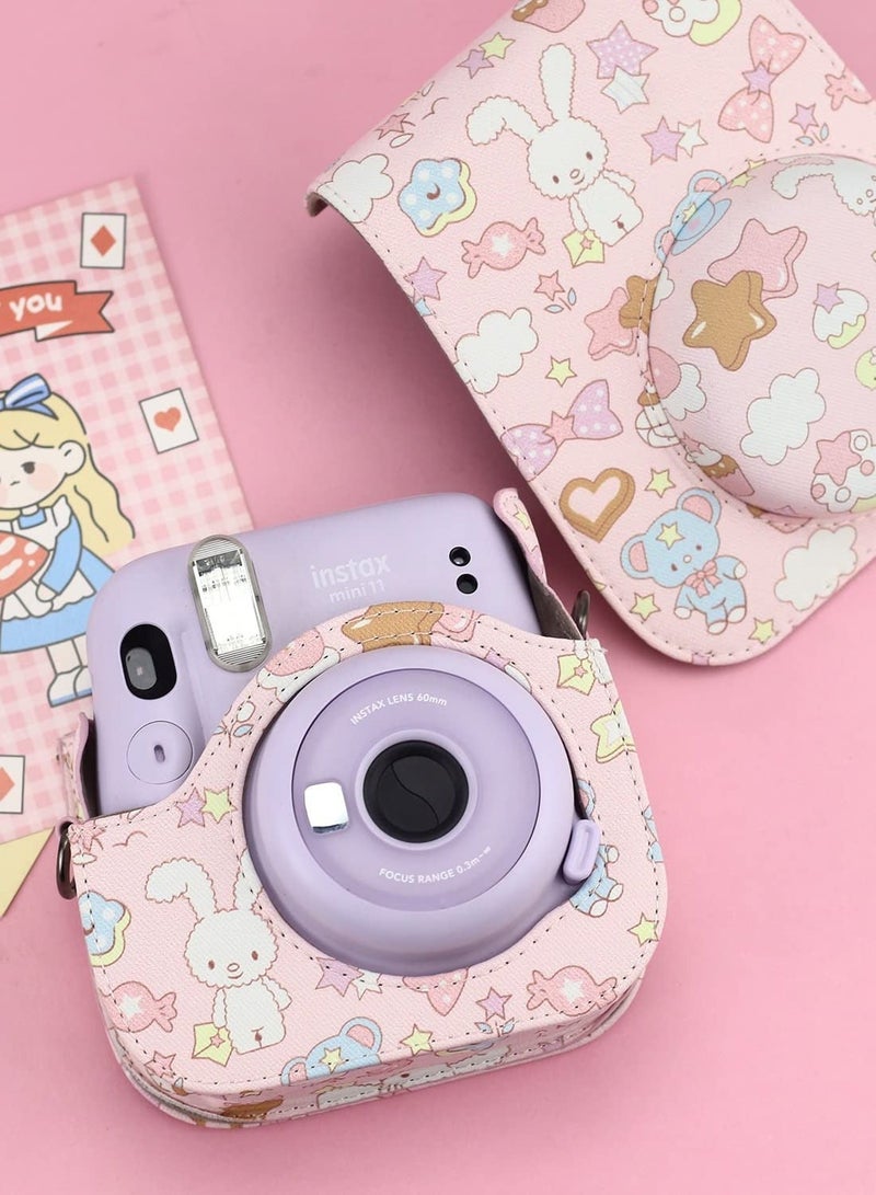 Captaintech Case for Fujifilm Instax Mini 11 / 9 / 8 Instant Film Cameras with Accessory Pocket and Detachable/Adjustable Shoulder Strap - Image 2