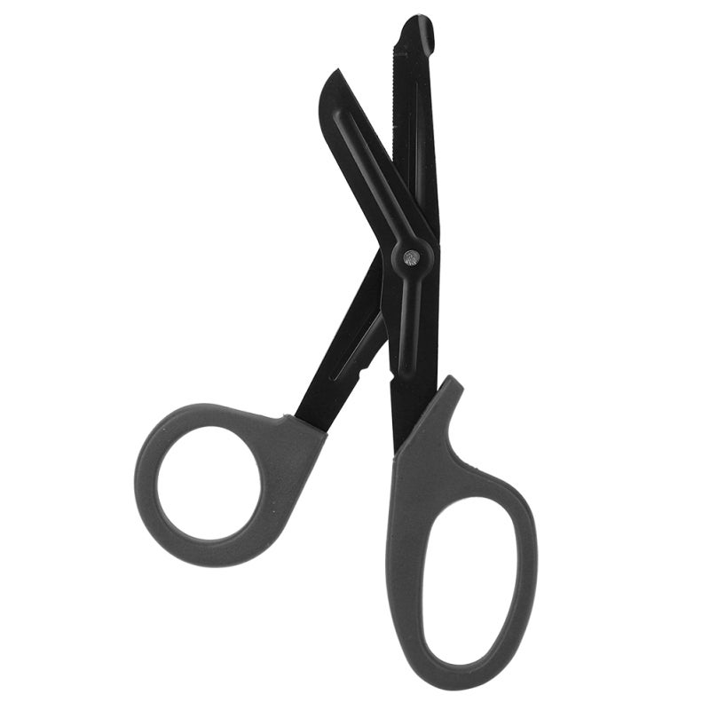 Trauma Shears: Stainless Steel Curved Serrate Blade - Ergonomic Labor-Saving Handle Wire Stripping Hole For First Aid Emergency Military Rescue - Image 4