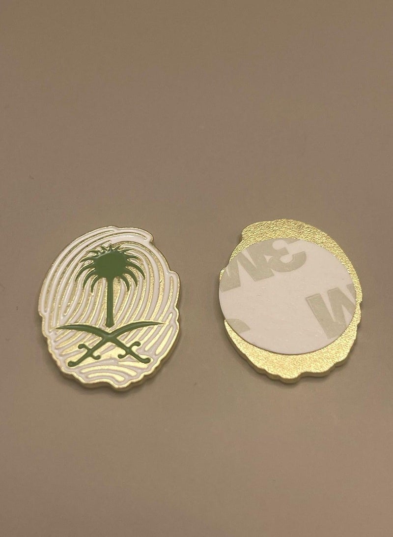 Metal Sticker – Palm & Swords in Fingerprint Design