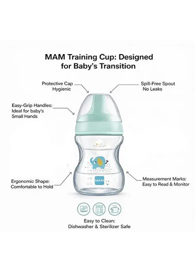 MAM Learn to Drink Training Cup for Babies and Toddlers, 190 ml, Boy - Image 2
