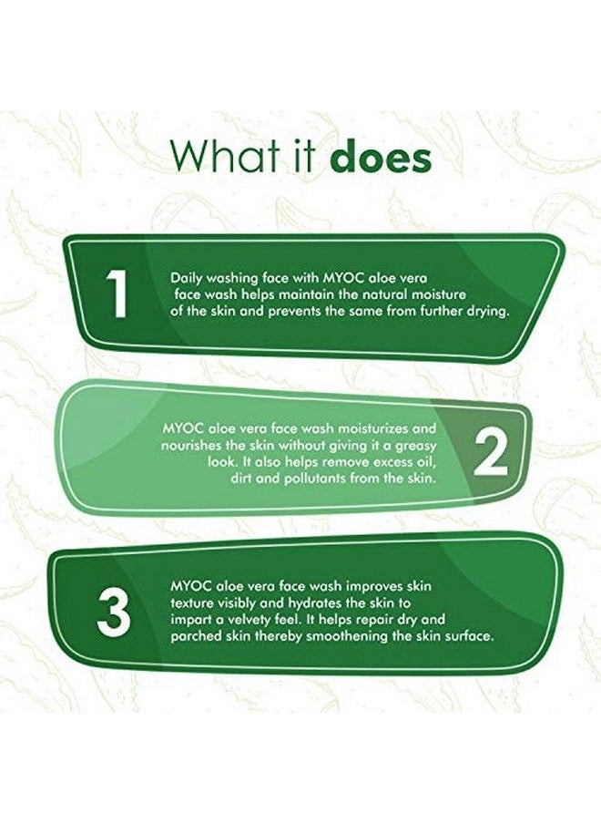 Myoc - Purifying Face Wash For All Skin Types ; Deep Cleansing Anti Acne Oily Skin Pure Face Cleanser For Men & Women ( Neem Kesar Lemon & Aloe Vera) 100Ml (Aloe Vera Face Wash) - Image 1