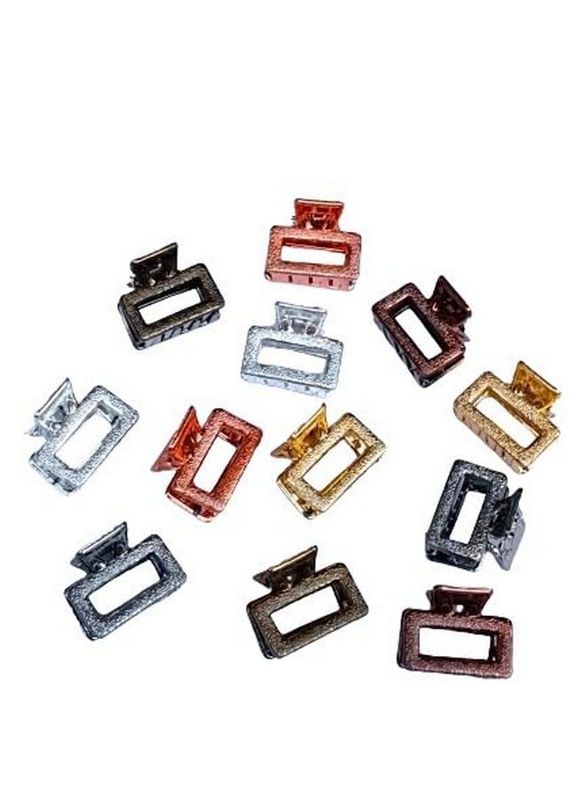 DENICRAAS Small shiny multi color hair claw clips for women's - Image 1