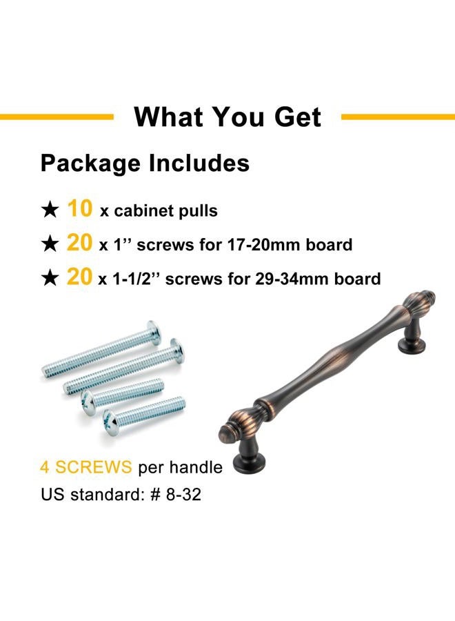 BEROSSA 10 Pack 3 Inch Oil Rubbed Bronze Cabinet Pulls Brushed Bronze Cabinet Handles Bronze Hardware for Kitchen Cabinets 2510 Drawer Dresser Cupboard Bedroom Bathroom - Image 5