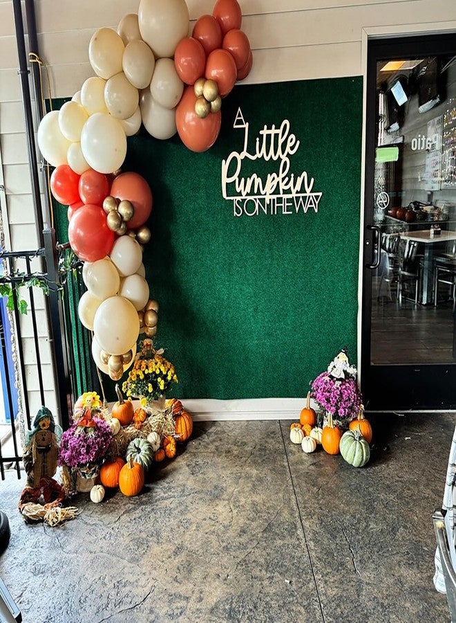 QENWWENG Our little Pumpkin is on the way Sign for Backdrop,Wooden Pumpkin Theme Baby Shower Party Decorations for Autumn Theme,Gender Reveal Party Decorations - Image 4