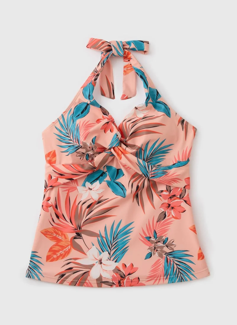 Matalan Coral Tropical Halter Neck Swimsuit