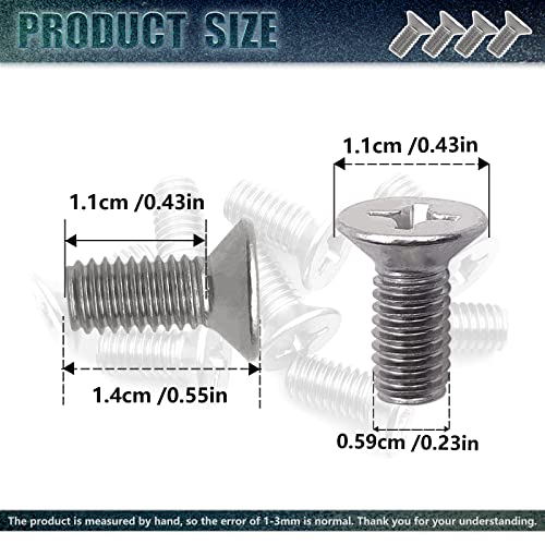 RBOKO 8PCS Stainless Steel Retaining Screws for Front and Rear, Stainless Steel Brake Disc Rotor Screws, 936-000-601-40-H, Compatible with Acura, Honda, Kia Models and Hyundai - Image 2