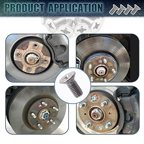 RBOKO 8PCS Stainless Steel Retaining Screws for Front and Rear, Stainless Steel Brake Disc Rotor Screws, 936-000-601-40-H, Compatible with Acura, Honda, Kia Models and Hyundai - Image 4