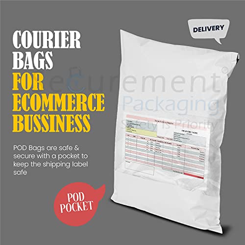 Securement Courier Bag Envelopes with Pod Pouch (14 x 18 Inches) - 50 Pieces - Image 4