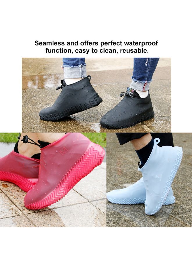 NIBEMINENT Overshoes Reusable Waterproof Non-Slip Rain Shoe Cover White  - Image 4
