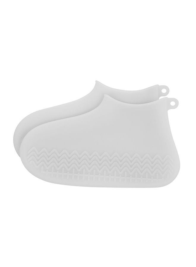 NIBEMINENT Overshoes Reusable Waterproof Non-Slip Rain Shoe Cover White  - Image 1