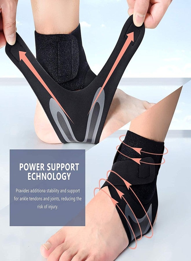 Leeonz Ankle support strap for men and women, Breathable ligament injury ankle brace for sports Pain relief ankle protection guard (LEFT ANKLE, L) - Image 5