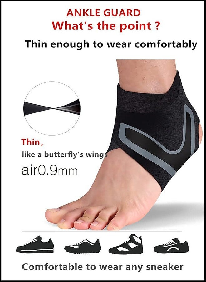 Leeonz Ankle support strap for men and women, Breathable ligament injury ankle brace for sports Pain relief ankle protection guard (LEFT ANKLE, L) - Image 4