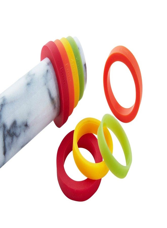 JEmarble Adjustable Rolling Pin with Silicone Guide Rings (Premium Quality) - Image 2