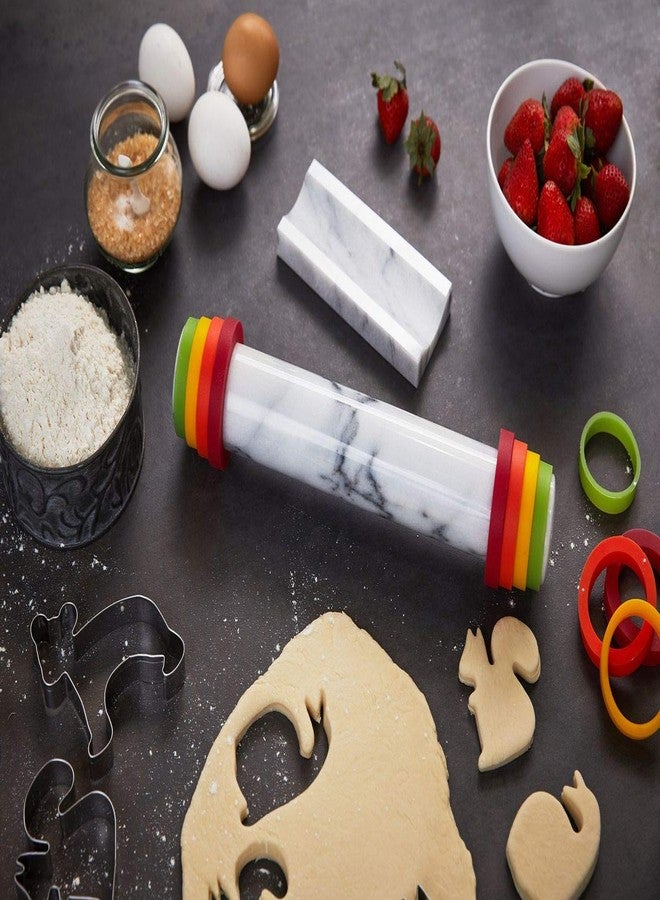 JEmarble Adjustable Rolling Pin with Silicone Guide Rings (Premium Quality) - Image 5