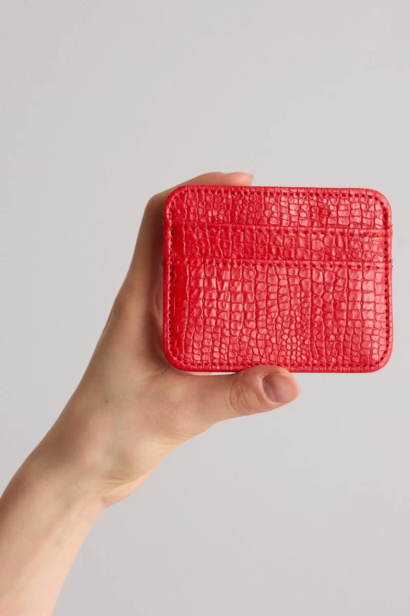 Woman Faux Leather Business Card Wallet