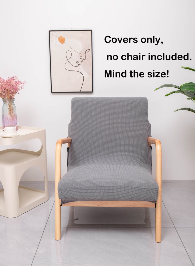 غطاء كرسي مقاوم للماء غطاء كرسي مرن حديث غطاء كرسي بذراع خشبي غطاء حامي غطاء مقعد ديكور المنزل أغطية كراسي غرفة المعيشة (الأغطية فقط، لا يوجد كرسي متضمن. انتبه للحجم!) - Image 1