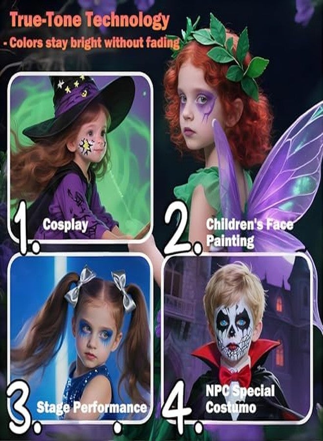 xinxingin 2 Pcs Makeup Kit Set for Kids, Face Paint for Makeup, Face Painting Kit for Makeup Kit Set, Ripple Wave Design Facial Cosmetics for Creative Expression and Events - Image 5