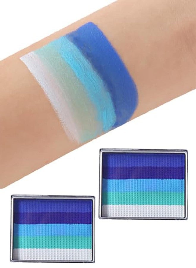 xinxingin 2 Pcs Makeup Kit Set for Kids, Face Paint for Makeup, Face Painting Kit for Makeup Kit Set, Ripple Wave Design Facial Cosmetics for Creative Expression and Events - Image 1