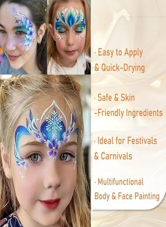 xinxingin 2 Pcs Makeup Kit Set for Kids, Face Paint for Makeup, Face Painting Kit for Makeup Kit Set, Ripple Wave Design Facial Cosmetics for Creative Expression and Events - Image 2