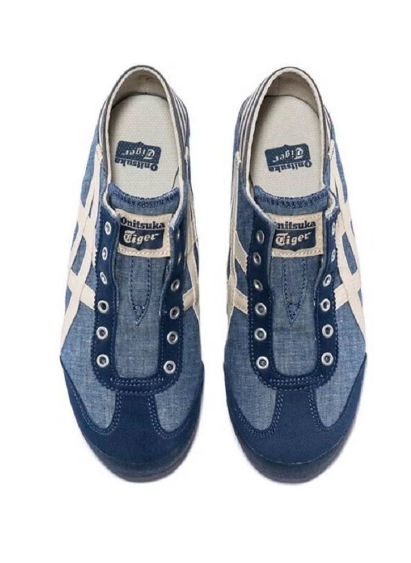 Onitsuka Tiger MEXICO 66 Slip-On Canvas Casual Shoes Dark blue/White  - Image 4