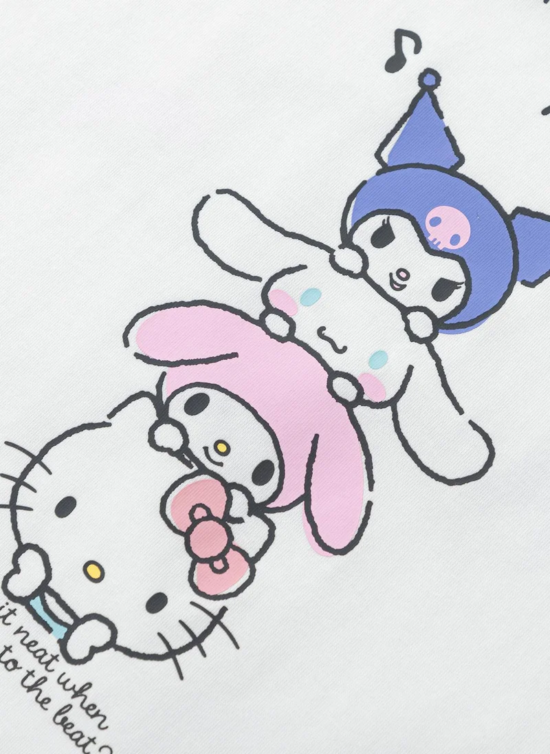 Balabala White Kids Girls Round v-neck short-sleeved T-shirt for Women | Best Price UAE