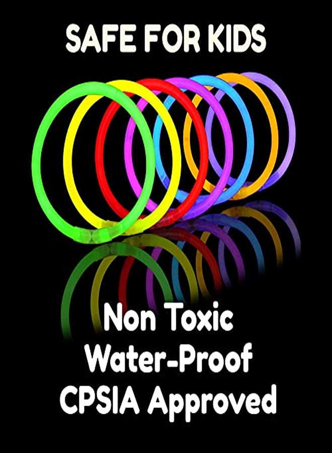 مجموعة الحفلات المتوهجة المكونة من 200 قطعة - قلادات وأساور تتوهج في الظلام للأطفال والكبار - Image 1