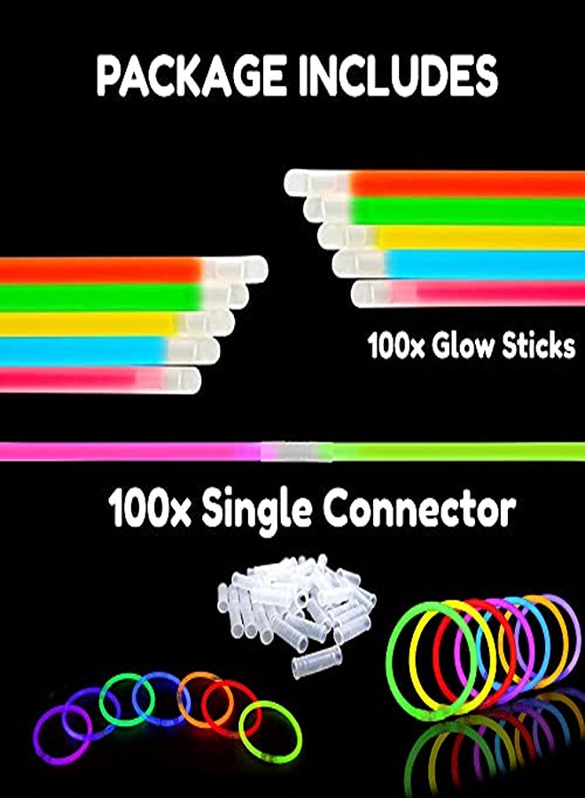 مجموعة الحفلات المتوهجة المكونة من 200 قطعة - قلادات وأساور تتوهج في الظلام للأطفال والكبار - Image 2
