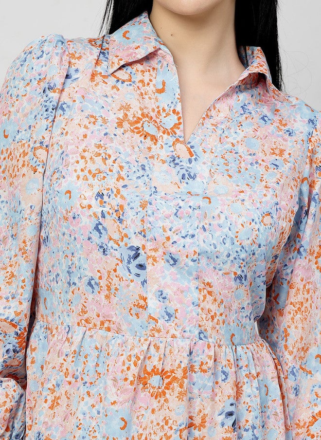 PlusS Floral Print A-Line Dress for Women - Image 2