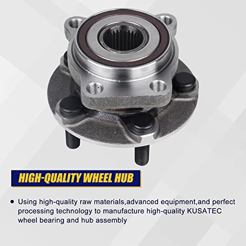 KUSATEC 513220 2PCS Front Wheel Bearing and Hub Assembly Compatible with Subaru Outback Legacy 2005 2006 2007 2008 2009 2010 2011 2012 2013 2014, 5 Lug Bolts w/ABS - Image 3