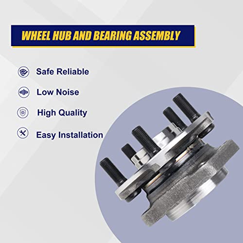 KUSATEC 513220 2PCS Front Wheel Bearing and Hub Assembly Compatible with Subaru Outback Legacy 2005 2006 2007 2008 2009 2010 2011 2012 2013 2014, 5 Lug Bolts w/ABS - Image 2