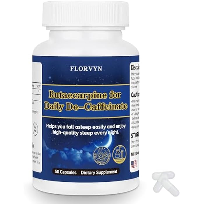 Florvyn Rutaecarpine Supplement for Coffee Lovers – De-Caffeinate, Naturally Derived Formula Supports the Body’s Caffeine Metabolism – Non-Habit Forming, Helps Maintain a Calm & Relaxed State - Image 1
