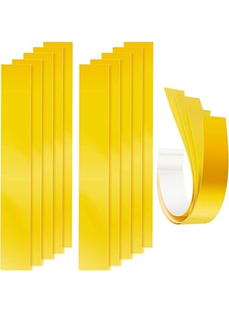 Luckam Zero Gap Woodworking Tape, 20 Pcs More Accurate Cuts on Miter Saw Table Saw PVC Self Adhesive Strips for Positioning Wood Cutting, 2 X 14 Inch, Yellow - Image 1