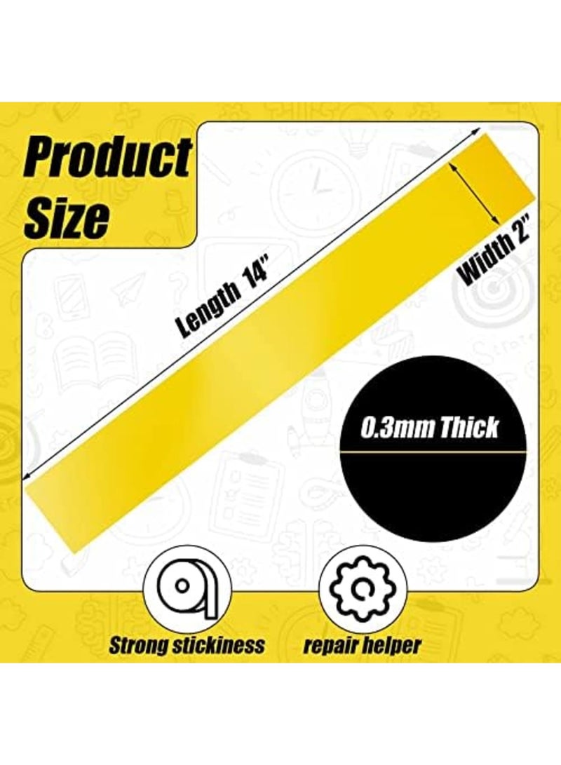 Luckam Zero Gap Woodworking Tape, 20 Pcs More Accurate Cuts on Miter Saw Table Saw PVC Self Adhesive Strips for Positioning Wood Cutting, 2 X 14 Inch, Yellow - Image 4