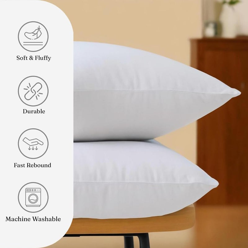 enera Sleep Essentials Prime Pillow 17x27 Inch Neck Support Pillow for Back Sleepers Soft Durable Bed Pillow Fillers for Comfort - Image 2