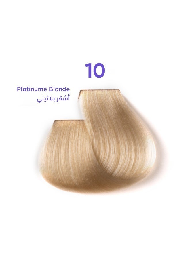 1B Hair Color Cream #10 Platinum Blonde – Permanent Ultra-Light Hair Dye with Tress Tones Tyrosine Complex | 100ml | Cool Icy Blonde Pigment | Intense Lightening & Shine for Blonde to Pre-Lightened Hair - Image 1