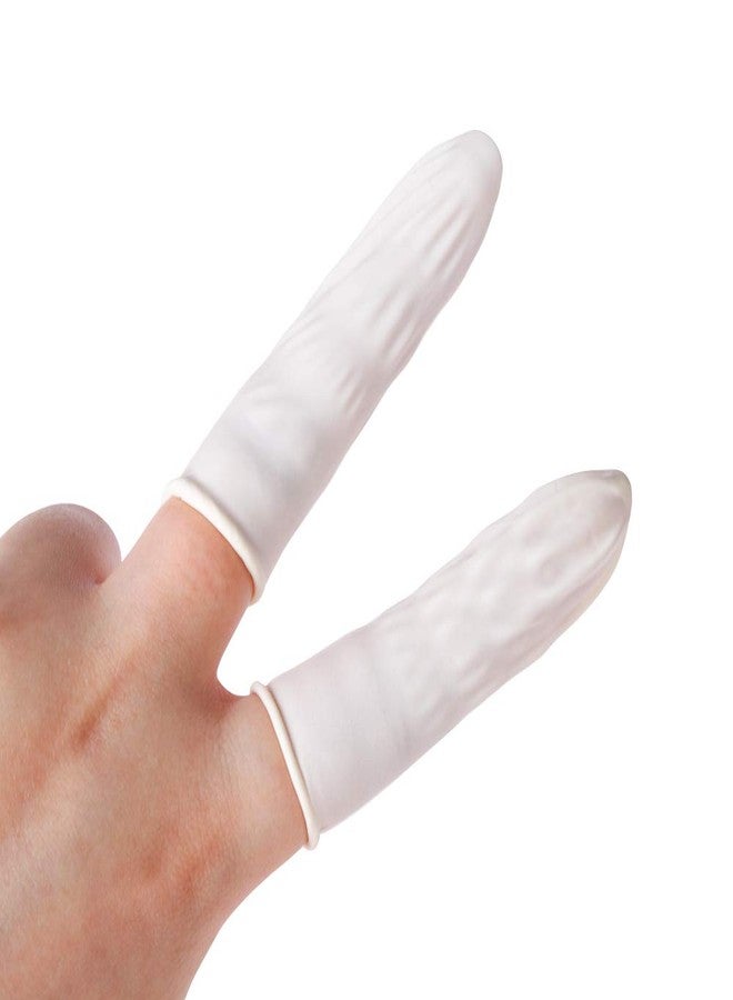Lind Kitchen 150pcs Disposable Latex Finger Cots Protective Fingertips Gloves Rubber Industrial Fingerstall Sleeves 65x25mm (White) - Image 3
